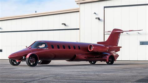 limousine riding jet flying